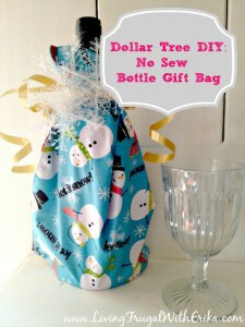 During the holiday season you might not be taking a large gift, but a bottle of wine works great for gatherings and this is a fantastic way to make a gift bag! 