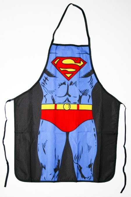 Superman Apron with black strings