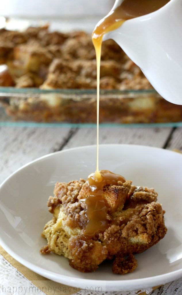 Make Ahead Egg Nog French Toast with Buttermilk Caramel Syrup-Perfect for Christmas morning!