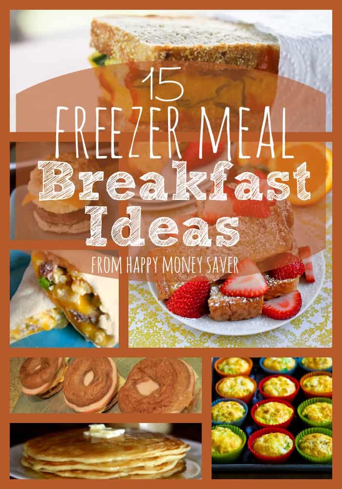Making freezer meals for your family can save so much time, but having a quick breakfast on hand is a fantastic idea as well! See is this awesome list of 15 Feezer Meal Breakfast Ideas for you to add to your menu today! 