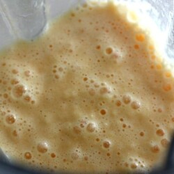 Wild orange smoothie in a blender.