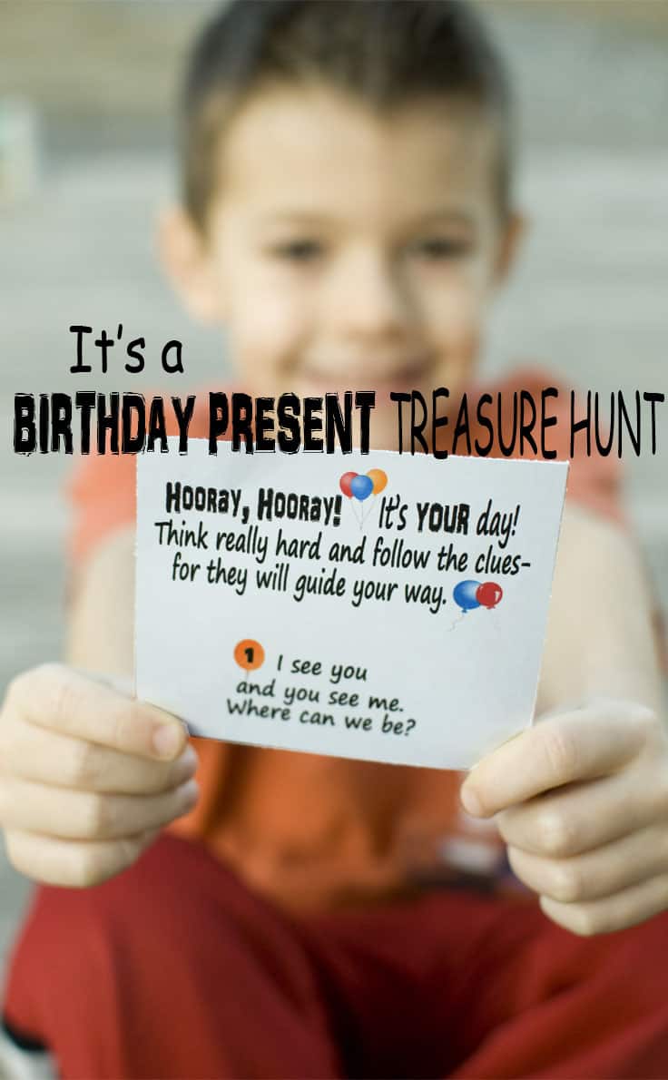 It S A Birthday Present Treasure Hunt Happy Money Saver