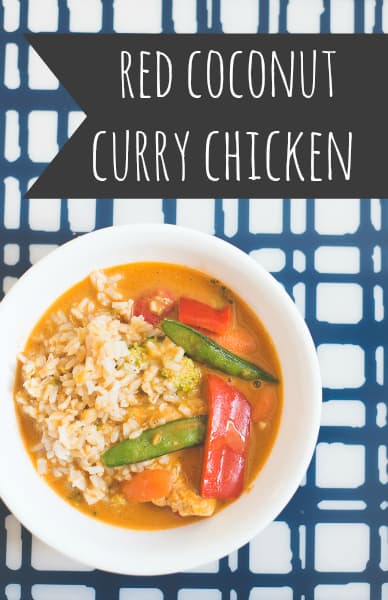 Winner, winner curry dinner! This red coconut curry chicken is to die for!! Seriously better than any restaurant, and that's saying something since eating Thai is my favorite!