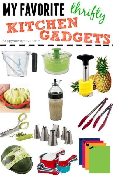 A great list of Inexpensive Kitchen Gadgets that could make life much easier! happymoneysaver.com
