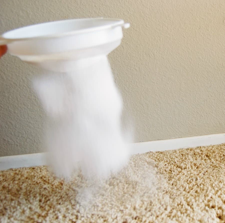 Want that new carpet feel but short on time? This homemade carpet powder recipe is a quick way to freshen your house using two all natural ingredients! Get the recipe at happymoneysaver.com
