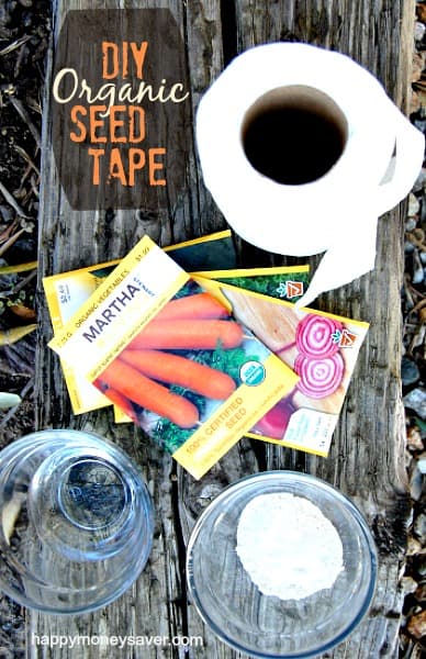 You will be surprised at how easy and inexpensive it is to make your own seed tape for the garden! It has made all the difference in the way I garden and how my garden looks! happymoneysaver.com