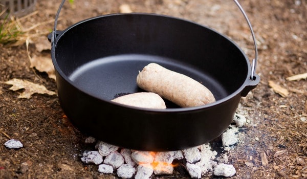 This 5 Layer Dutch Oven Country Breakfast from happymoneysaver.com is one of the very best camping meals. #campingmeals #campingrecipes #dutchoven #camping