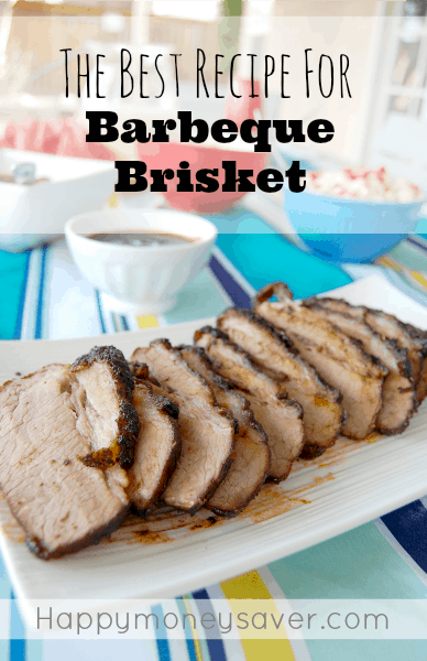 I love happymoneysaver.com for all their tips in saving money, but they have really stepped up their recipe game! This seriously is the best recipe for barbecue brisket and she uses a DIY smoker on the gas grill that she made for 75 cents! 
