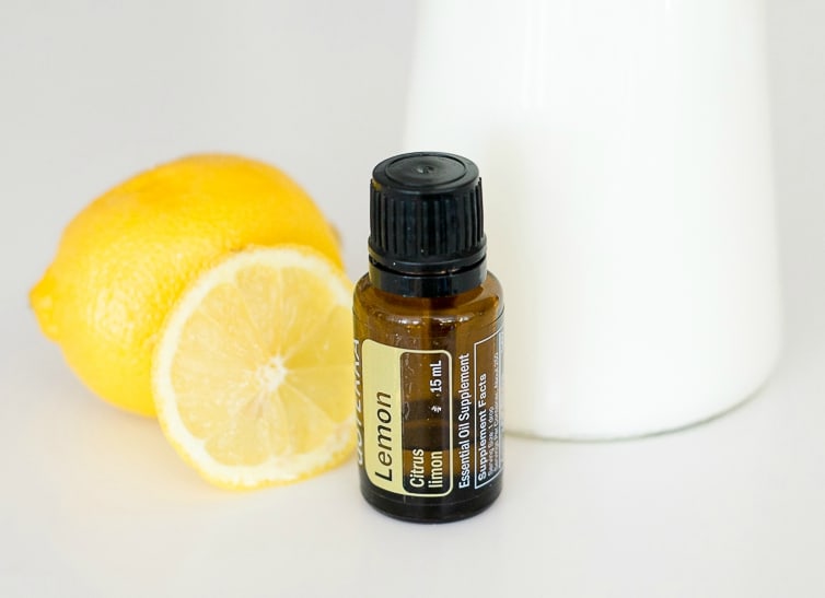 Jar of doTerra lemon essential oil.