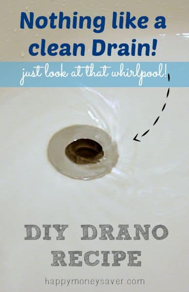 The Best DIY Homemade Drano Recipe- it really works!! happymoneysaver.com