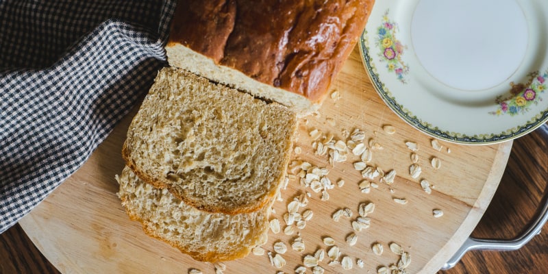 Thick, hearty, and nothing but down home simple goodness, this oatmeal bread recipe is the best bread I've ever eaten! No exaggeration! Easiest recipe I've ever made too. | happymoneysaver.com