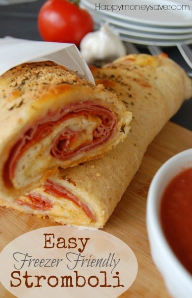 Ham and Cheese Stromboli Recipe. It makes my mouth water just thinking about it! | Happymoneysaver.com