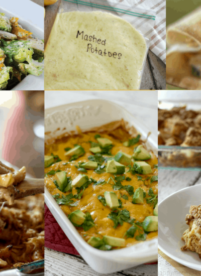 Collage of Thanksgiving foods.