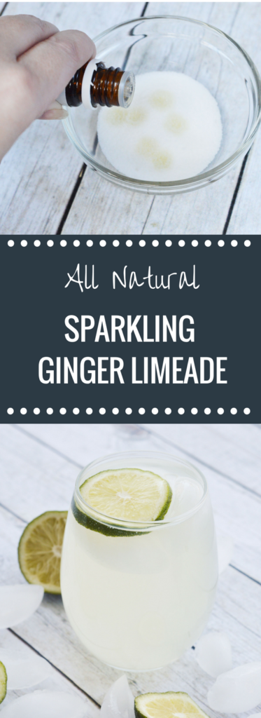 All Natural Sparkling Ginger Limeade | Essential Oils