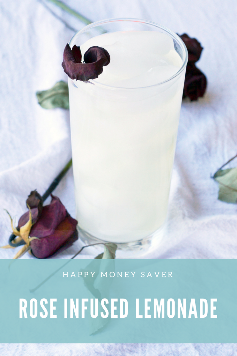 Easy All Natural Rose Infused Lemonade with Essential Oils
