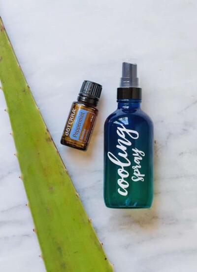 This Peppermint Green Tea Cooling Spray is like having a portable air conditioner. Perfect to take on vacations or when you are out in the sun.