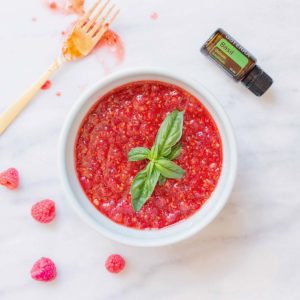 You should put food on your face. Especially this Raspberry-Basil Body Polish made with skin-loving nutrients that make your skin look good enough to eat.