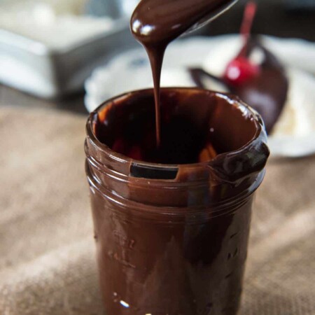 Freezer Friendly Hot Fudge Sauce, made in minutes and ready to top your favorite ice cream! | happymoneysaver.com
