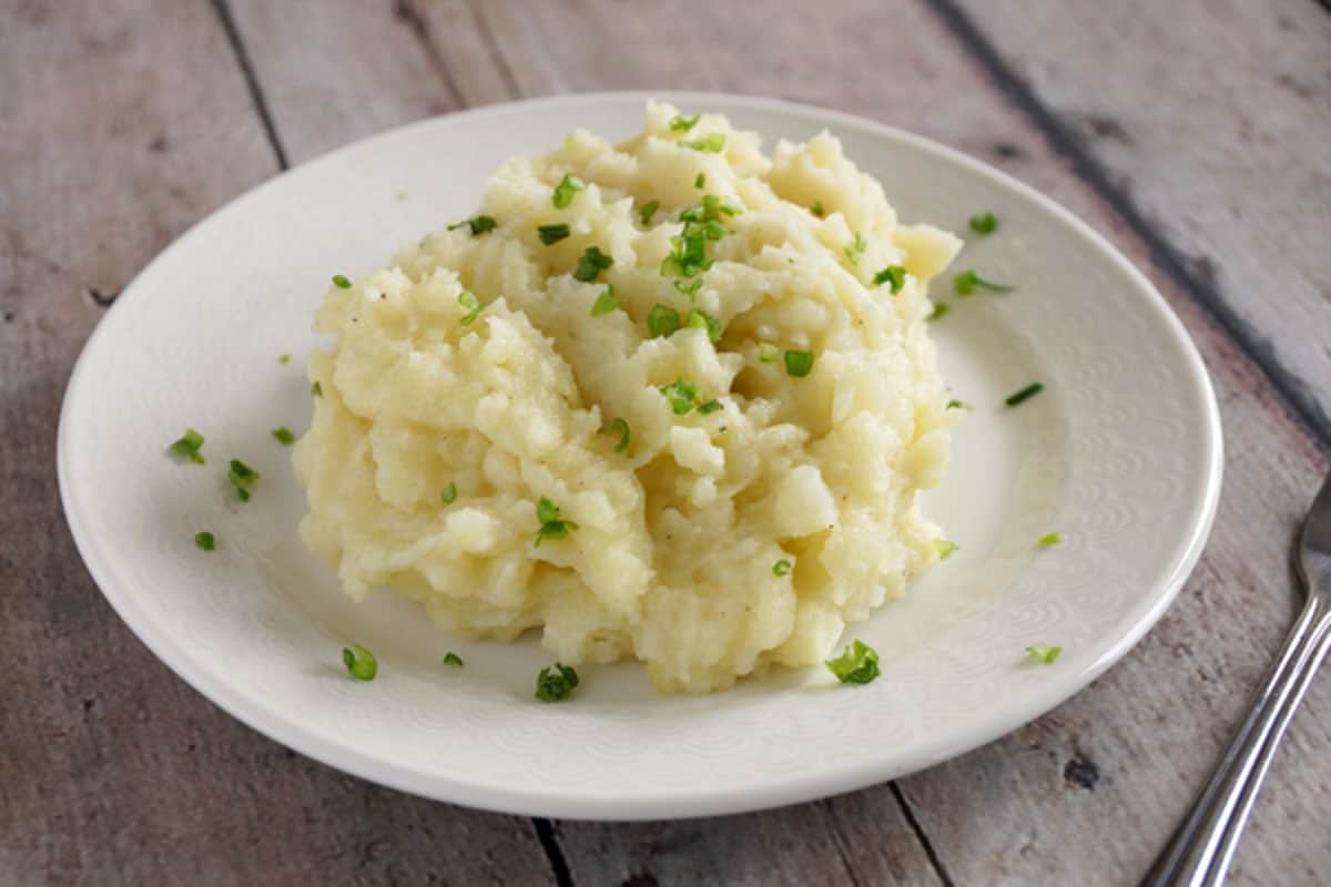 make ahead mashed potatoes on a plate