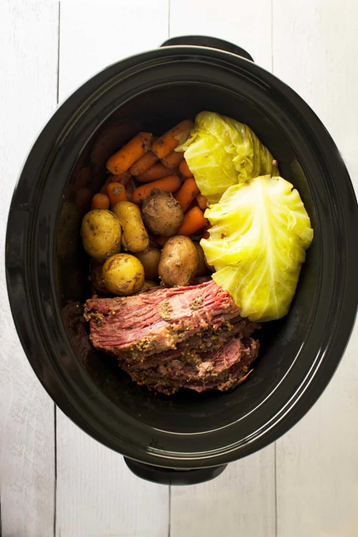 Homemade Corned Beef and Cabbage {Crock Pot Recipe}