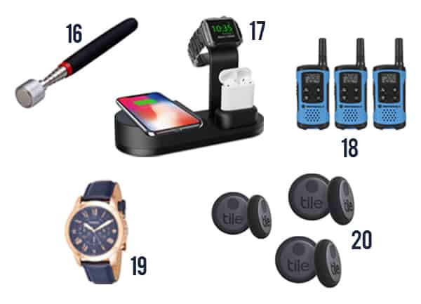 27 Cheap Gifts for Men that he'll actually want with images including blankets, candles and tools.