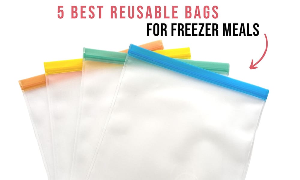 4 Different Reusable Gallon Sized bags with 4 different colored tabs