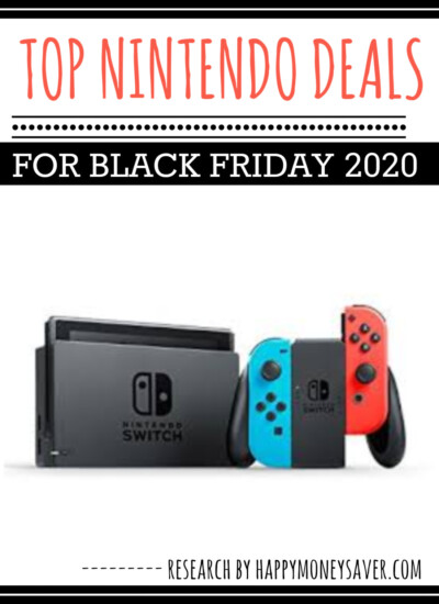 Switch with text "Top Nintendo Deals for Black Friday 2020."