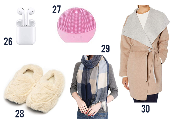 slippers, scarf, coat and other items for giving to moms in 2020