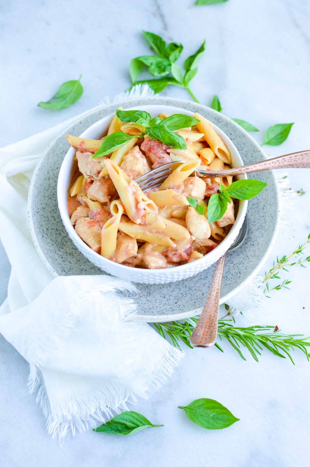 Garlic Chicken Pasta Recipe - Happy Money Saver