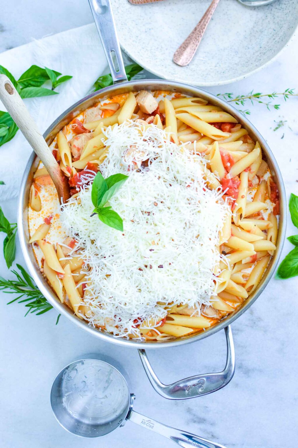 Garlic Chicken Pasta Recipe - Happy Money Saver