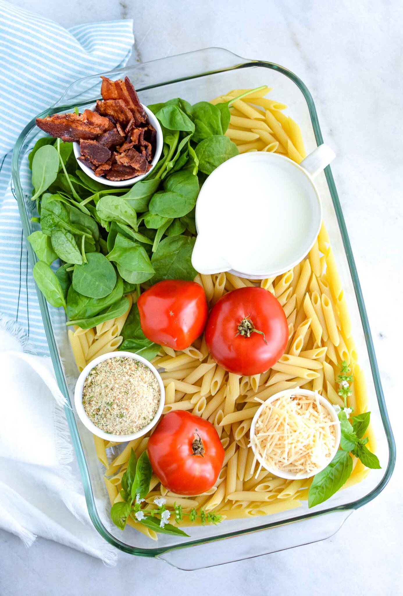 Chicken Pesto Alfredo Pasta Freezer Meal - Happy Money Saver