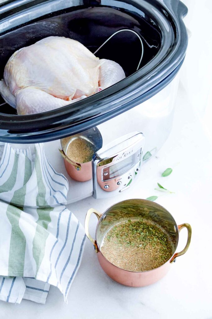 Slow Cooker Roast Chicken - Happy Money Saver