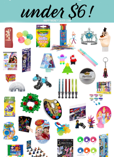 Collage of products with text "My Favorite 100 stocking stuffers under $6."