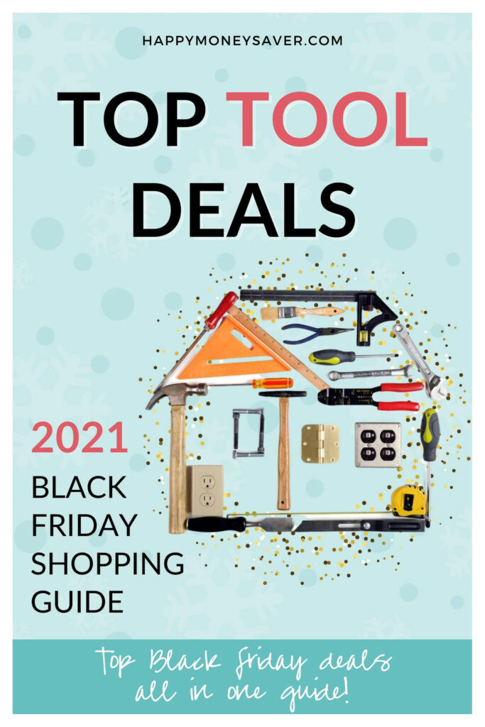 Black Friday Tool sale roundup of deals for 2021 graphic with image of scooter on it and words.
