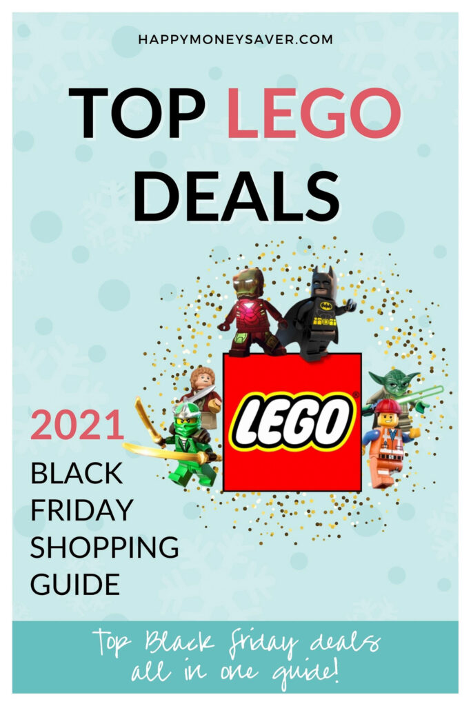 Graphic saying top lego black friday deals for 2021 including duplo, ultra agents, starwars, minecraft, and lego friends. 