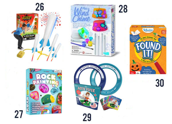 Best Gifts for Kids under $15 - Toys and games for kids on white background  numbers 26-30