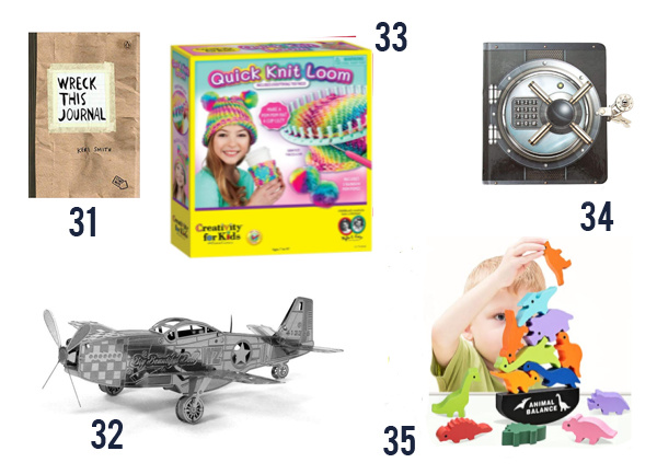 Best Gifts for Kids under $15 - Toys and games for kids on white background  numbers 31-35