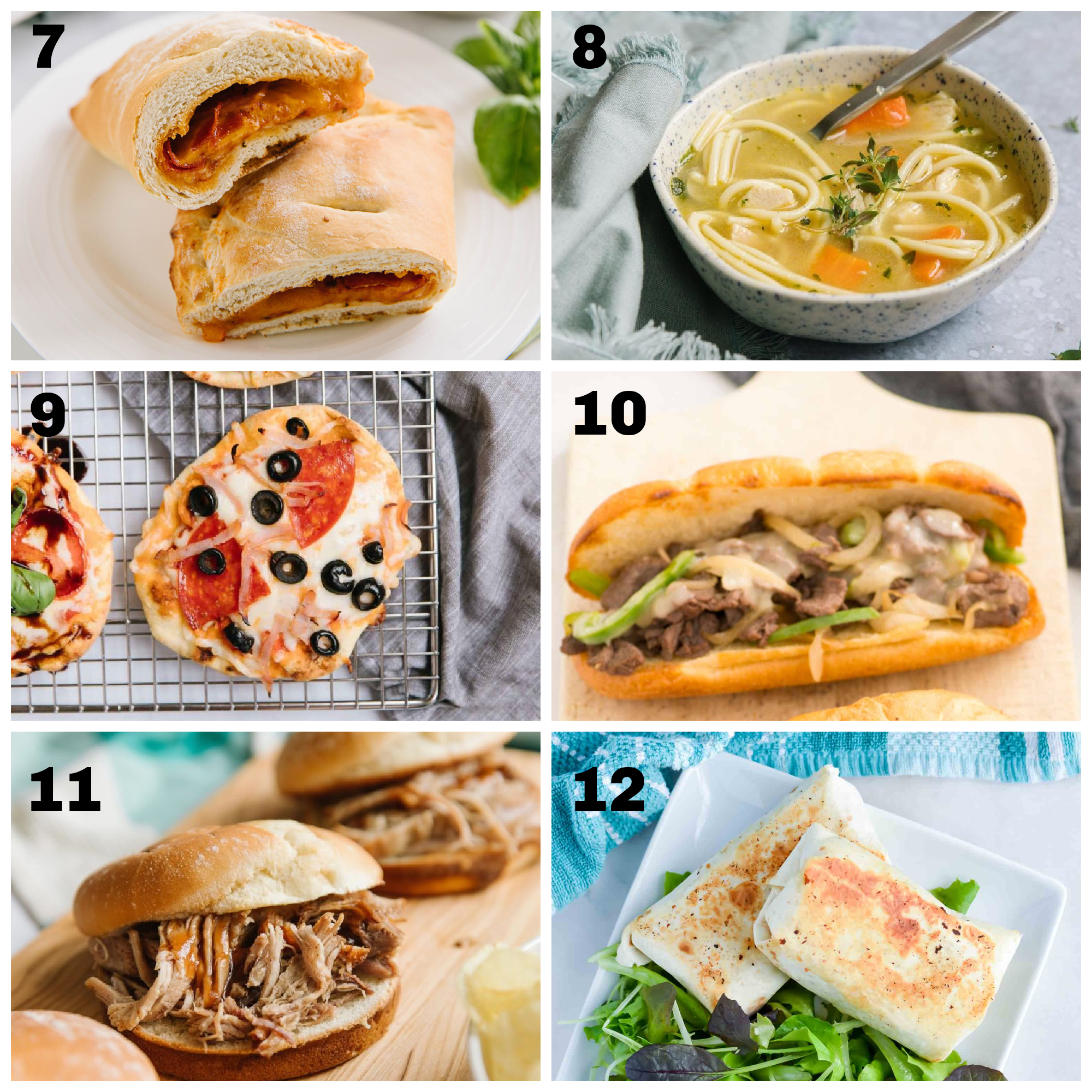 6 dinner ideas for meals for two that are make ahead and freezer-friendly labeled 7-12