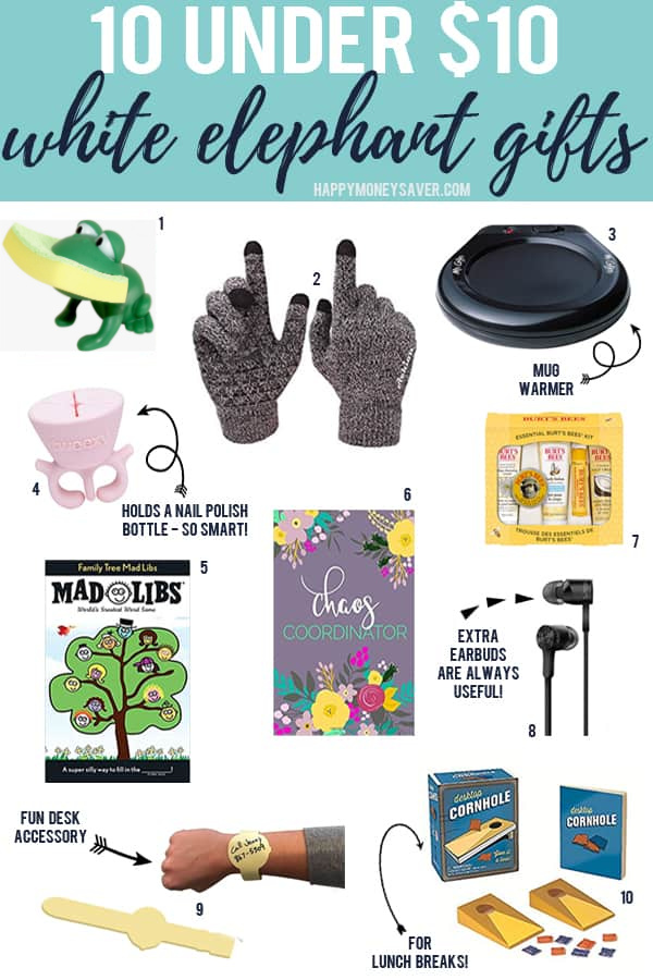 10 creative and fun white elephant gift ideas for holiday parties under $10!