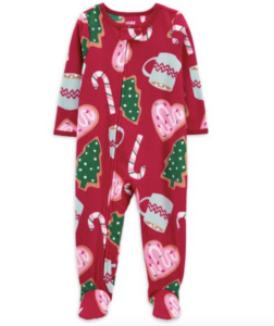 Onesie Christmas pajamas.