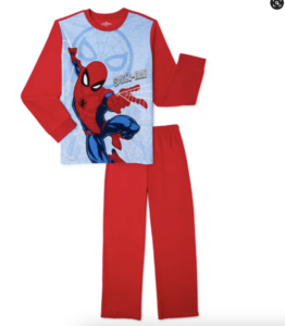 Set of Spiderman pajamas.