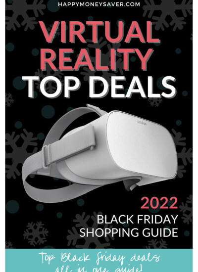 VR Glasses with text "Virtual Reality Top Deals 2022 Black Friday Shopping Guide."