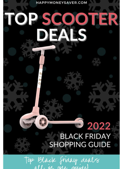 Pink scooter with text "Top Scooter Deals 2022 Black Friday Shopping Guide."